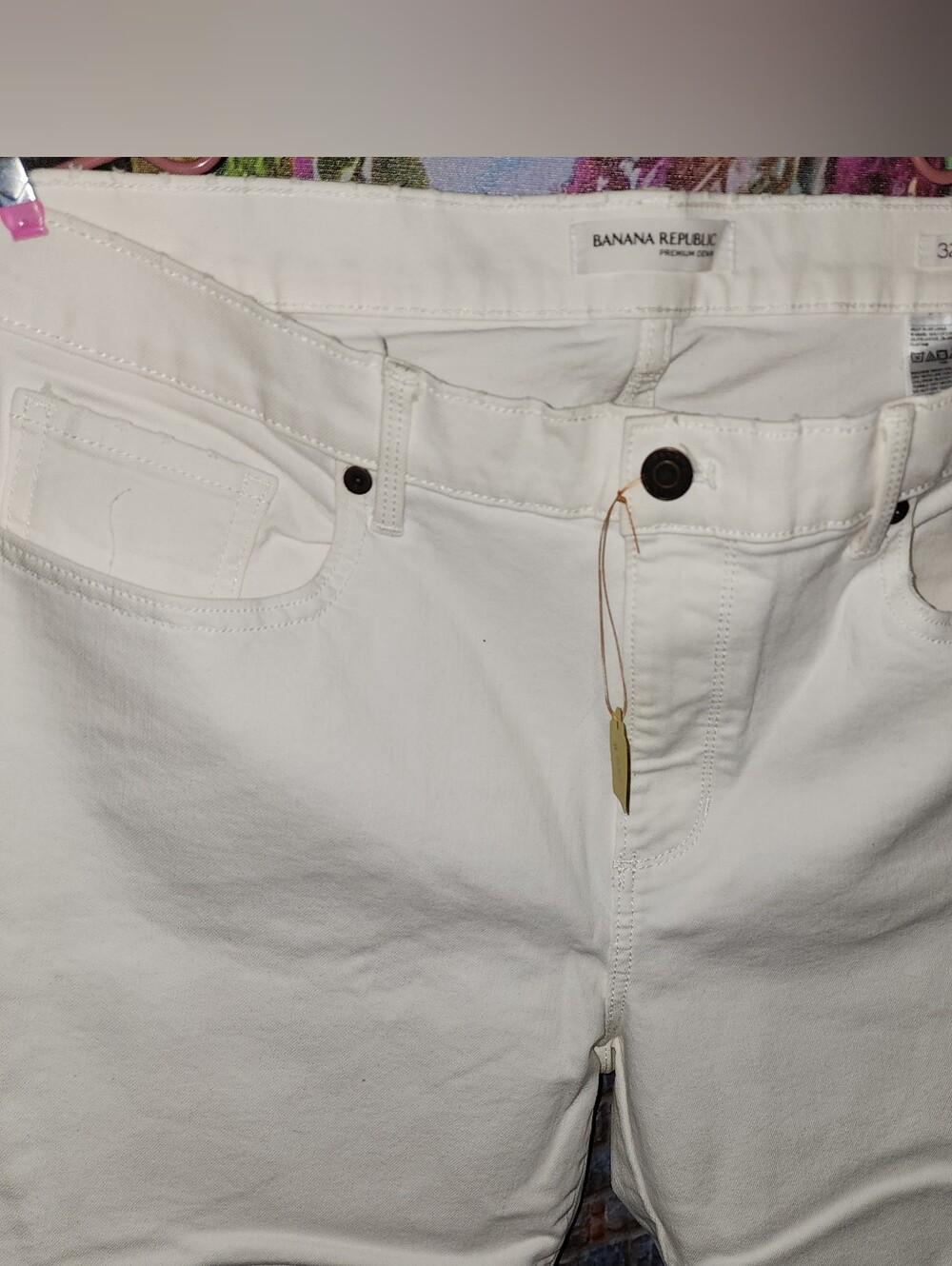 Banana Republic White Straight Crop Jean Pants